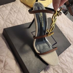 YSL brown heels.